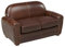 Vente-unique-Ledersofa Vintage 2-Sitzer - Braun - Baudoin
