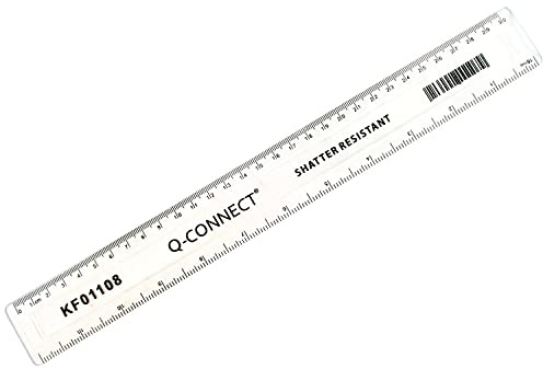 Q-Connect 300mm Ruler Shatterproof - Clear