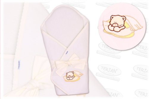 Baby Pucktuch/WickeltuchProtect mit Nackenschutzmatratze 100% Baumwolle, Öko Tex Standard 100, Creme