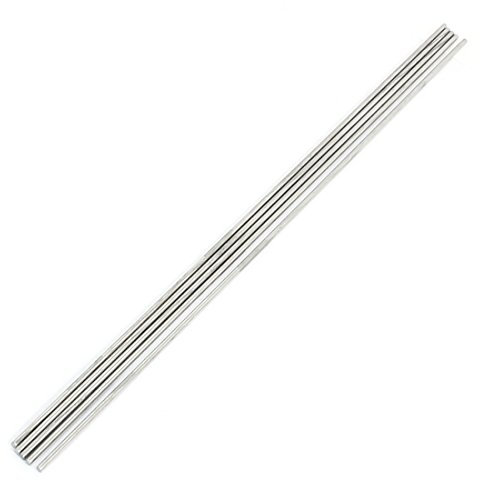 sourcingmap 5Pcs 300mm x 2.5mm Essieu Tige ronde acier inoxydable pour bateau Argenté