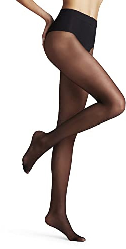 FALKE Women's Shaping Top 20 Denier Tights, Control Top, Trendy Casual or Dress, Fine Sheer Transparent, Nylon, Black (Black 3009), S, 1 Pair