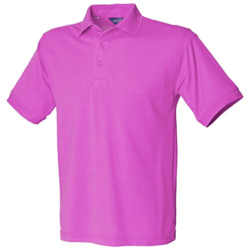 Henbury Mens Short Sleeved 65/35 Pique Polo Shirt (3XL) (Magenta)