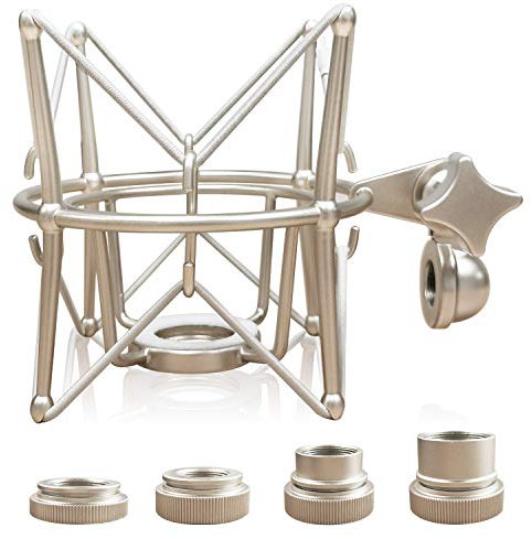 Supporto per microfono antiurto – Anti vibrazione Spider Shockmount compatibile con molti microfoni a condensatore di registrazione come AT2020 AT2020 USB+ Samson G Track Pro Rode NT1-A Neumann U87