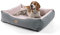 brunolie Emma Hundekorb, waschbar, hygienisch und rutschfest, luftiges Hundebett mit Kissen zum Kuscheln, Größe M (80 x 70 x 20 cm) Beige