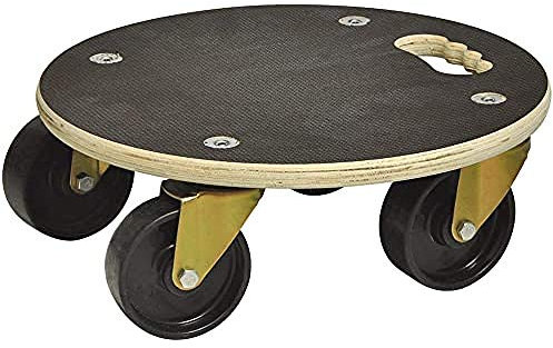 WAGNER Transporthilfe - MAXIGRIP & MAXILIFE - Durchmesser Ø 38 x 13,5 cm, Multiplexplatte 18 mm, FSC®, Antirutsch-Filmsiebdruck, Rollen Ø 100 mm mit Korrosionsschutz, Tragkraft 400 kg - 20130701
