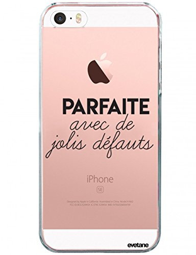 Evetane Coque Compatible avec iPhone 5/5S/SE Souple Silicone Solide Ultra Resistant Fine Protection Housse Etui Transparente Parfaite avec De Jolis Défauts Motif Tendance.