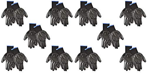 AB Tools 10 Pack 10.5 Nitrile Coated Work Gloves (10 Pairs) Breathable/Improved Grip Blade TE936