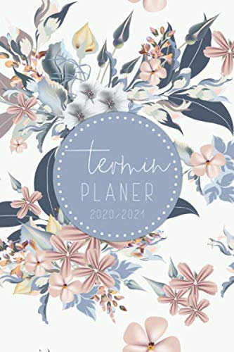 Terminplaner 2020 / 2021: Kalender 18 Monate • Jul. 2020 bis Dez. 2021 Planer, Wochenkalender • 1 Woche auf 2 Seiten • Perfekt zum Mitnehmen • Motiv: Vintage Blumen Design