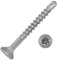 Spanplattenschrauben mit Bohrspitze, Fräsrippen und Senkkopf 5x45/30 mm aus Edelstahl A2 (100 Stück) | Holzschrauben - Universalschrauben - Schrauben von MESAROS®