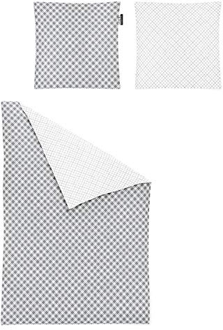 Irisette Essential Mako-Satin Bettwäsche Bea Silber, 1 Bettbezug 135 x 200 cm + 1 Kissenbezug 80 x 80 cm