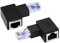 RIIEYOCA linke Ecke Ethernet Adapter, 90 Grad RJ45 Stecker-zu-Buchse Verlängerung Cat6 LAN Netzwerkanschluss für Computer, Laptops, Router, 2 Stück (L)