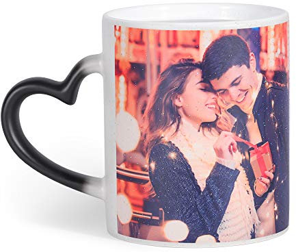 Tasses à Café Changeantes Couleur Photo Personnalisées Mug Magique de Photo , Tasse Changeante de Couleur en Céramique D'impression de DIY- Ajoutez vos Photos et Texte