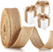 Sackleinenband, 10 m, natürliches, rustikales Juteband, Rolle, Leinenband, Bastelband für Geschenkverpackungen und Basteln, 2,5 cm x 10 m