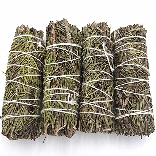 Copalosanto - Pack de 4 Unidades de Romero para Sahumerio | Limpieza Energética y Espiritual | Protección y Purificación | Hecho a Mano 100% Natural en California