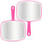 DVHOK Lot de 2 Miroir à Main, avec Poignée et Trou de Suspension, Miroir de Coiffure de Salon, Rose 26.4 x 18.8 cm