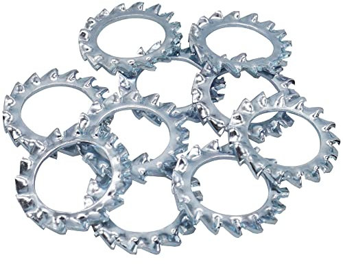 SKIR'CO (20 piezas) Arandelas de seguridad dentadas galvanizadas M12, Arandelas de seguridad externas, Arandelas DIN 6798A