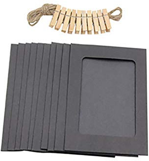 Rahmen 10 Stück DIY 5 Papier Flim Fotowandalbum + Seil + Clips Set Bild zum Aufhängen Wohnkultur Beistelltisch Metall Garten