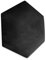 Muralo Samt Wandkissen Hexagon Stoff Polsterpaneel Schlafzimmer Wohnzimmer Bett Wandpolster Bettkopfteil Lendekissen Modern Luxus Gepolstert Polster Paneel (Schwarz, 40 cm x 35 cm)