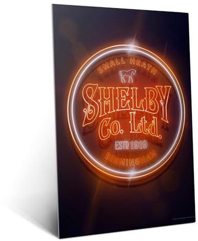 Displate Metall poster Peaky Blinders Shelby Co Ltd Neon Größe M