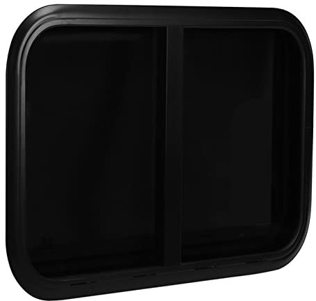 Sonew Wohnmobil-Schiebefenster, Wasserdichtes Schiebefenster mit Insektennetz, Caravan Seitenfenster Ersatz-Fenster(106,7 cm B x 12 H)