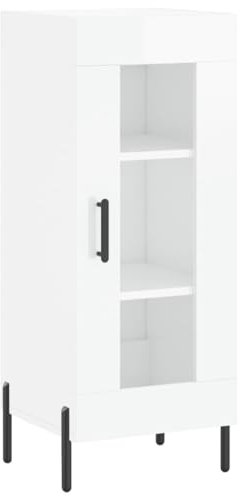 vidaXL Sideboard Hochglanz-Weiß 34,5x34x90 cm Holzwerkstoff