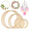 EclipseGuard 16 Stück 4 Größen Holzringe Zum Basteln, Traumfänger, Hochzeitskranzdekoration und DIY Handwerk (20cm/15cm/10cm/8cm)