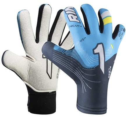 Rinat Guantes de Portero de Fútbol NKAM AS Junior Azul Unisex Talla 5