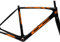 DualColorStampe Set mit 7 Aufklebern Decal Fahrradrahmen Fahrrad Aufkleber Rahmen MTB Universal Schutz Code B0166 (Orange 35)