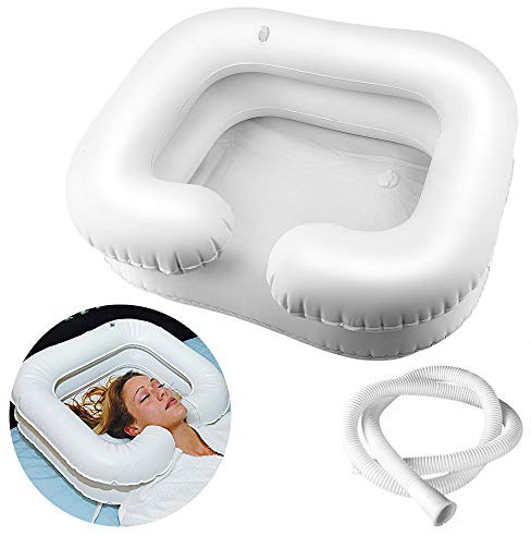 HINATAA Lavabo gonflable pour cheveux - Lavabo de shampooing gonflable pour personnes âgées handicapées - Grossesse post-chirurgie - Gonflé - Sûr et confortable - Pour les personnes âgées - Lavabo