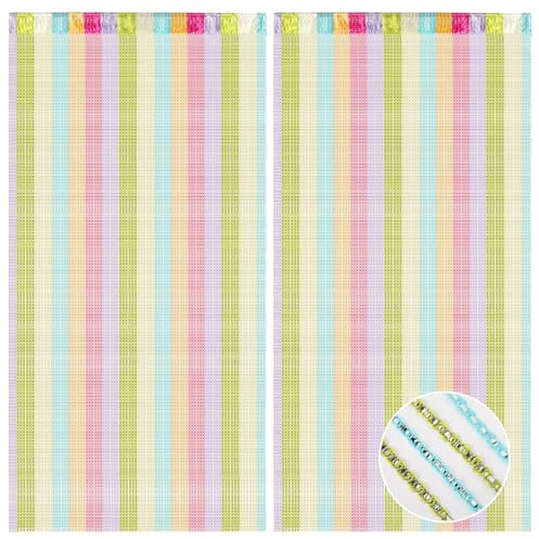 2 tende a fili per porta della terrazza, 100 x 200 cm, opache, per porta del balcone, della terrazza, delle mosche, colore verde, per sala da pranzo, camera da letto, matrimonio