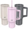 SHO XL Tumbler - Insulated Stainless Steel Reusable Water Bottle Iced Coffee Travel Mug with Handle, Straw Lid & Slider Lid - 900ml / 30 oz - Cold 24 Hours - Hot 12 Hours (Pale Lavender, 900ml)