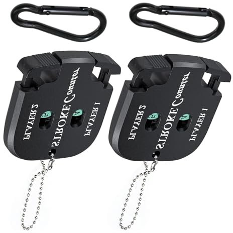 2 Stück Golf Ergebnis Zähler, Golf Scorer Zähler mit 2 Karabiner Golf Ergebnis Indikator Handzähler zähler Spieler Schlagzähler mit Schlüsselkette für 2 Players Score Counters (Schwarz)