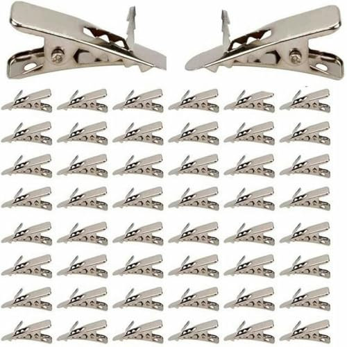 Mini-Metallklammern für Weihnachtsblumen, Baumblumenornament, Feste Klammer, Weihnachtskranz, Navidad-Baumschmuck, 25 mm Klammer, 100 Stück