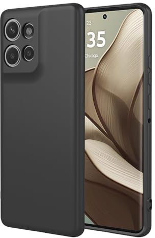 TAUYN Funda para Motorola Edge 50, Suave TPU Líquido Silicona Carcasa, Ultradelgado Anticaída, Anti-choques, Delgado Funda, Negro