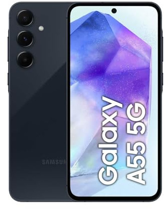Samsung Galaxy A55 5G 6.6,, 256GB, Dual SIM, Awesome Navy (Samsung Galaxy A55 256GB Dark Blue 6.6) (Ricondizionato)