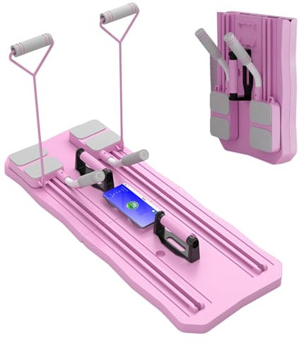 Pilates Reformer für zuhause, Pilates Reformer Maschine, Faltbare Pilates Brett, Multifunktionales Pilates Ausrüstung für Zuhause und Fitnessstudio, Tragbares Fitness Geräte für Zuhause