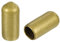sourcing map 100pcs Round Rubber End Caps 6.5mm Gold Vinyl Cover Screw Thread Protectors