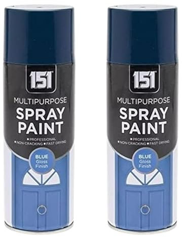 PEBBLE HUG 151 Blue Gloss Spray Paint, Long-Lasting Durability, Quick-Drying, DIY Project, Home Decor, Crafting, Ideal for Both Indoor and Outdoor Use, 400ml, (2 Pcs)