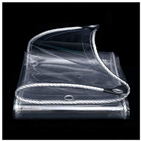 RLINZ Telone Impermeabile Spesso Trasparente Telo Antipioggia da Giardino Tende da Sole Serra Vegetale Telone in PVC Usato per Padiglione, Box Auto, 0,5 Mm, 22 Specifiche (1.8x3m)