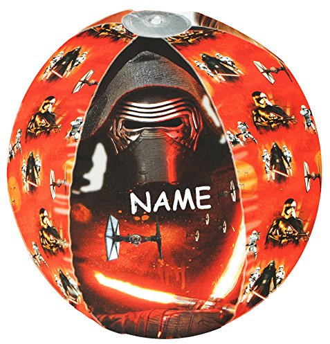alles-meine.de GmbH Strandball/Ball aufblasbar - Star War - Kylon Ren/Darth Vader - incl. Name - Ø 44 cm - Wasserball - aufblasbarer großer Ball/Beachball - Kinder Spie..