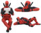 Hshenjhu 3 pezzi Ciondolo per Auto, Simpatico Deadpool per Auto Ornamenti, Cruscotto Ornamento Ornamenti per Interni Auto, per Decorazione Della Scrivania Dell'auto o Dell'ufficio
