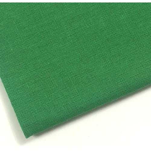 Premium Plain Emerald Green Cotton Fabric - 100% Pure Cotton Material for Versatile Use (1 Metre)