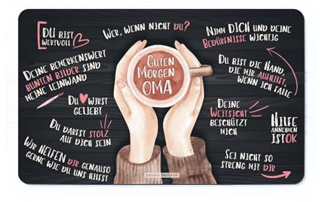 Geschenk für Oma: Frühstücksbrett „Guten Morgen Oma“, Geburtstagsgeschenk für Oma, Geschenk für Großmutter, beste Oma Geschenk