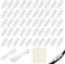 50 Pcs Transparent Cable Labels and 100 Pcs White Cable Ties, Cable Identification Tags, Electrical Cable Labels, Box of Cable Tags for Managing and Identifying Cables