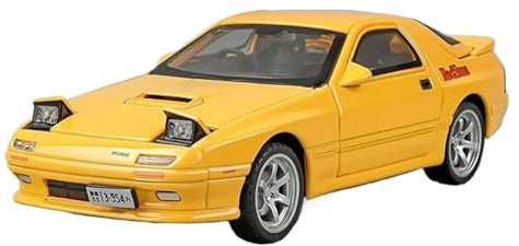 Mini Auto Spielzeug 1:32 Für Mazda RX7 FC INITIAL D Mazda MX5 Legierung Automodell Metall Sound Und Licht Sammlerspielzeug Wohnkultur(Yellow)