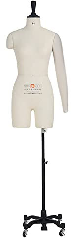 Schneiderpuppe für Damen, zum Nähen, mit weichen Armen, verstellbare Schneiderpuppe für Erwachsene, mit Rädern, für Schneider, Studenten, Schneider (Farbe: Weiß, Größe: Xs-155/78A) decoration