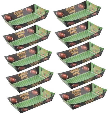 Alipis 10stücke Fußball-party-snackschalen Zum Servieren Von Speisen Fußball-partyzubehör Fußball-serviertablett Dessertteller Für Geburtstagsfeiern Sportveranstaltungen