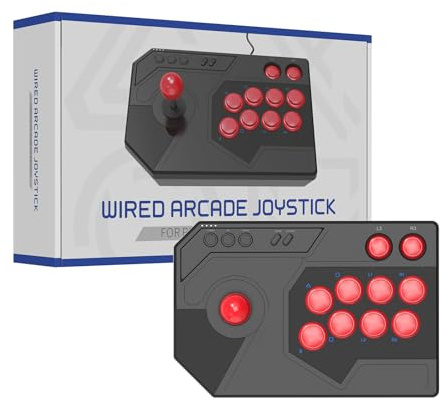 Arcade Fight Stick,Wired Arcade Joystick,Turbo Fight Controller for Competitive Gaming,Home Arcade,Street Fight Matches,Console & PC Game Players for PS5/PC Gaming Keyboard