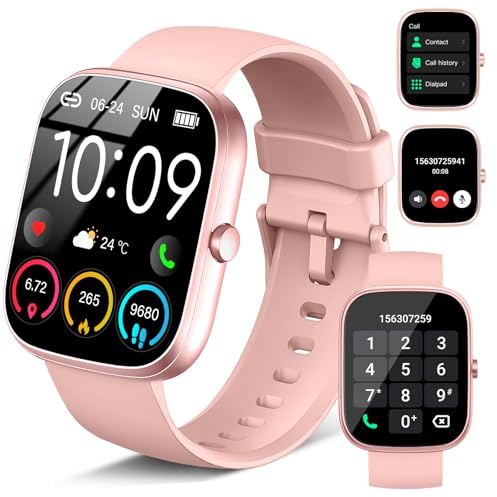 Smartwatch Donna Uomo, 1.91HD Orologio Fitness con Effettua/Risposta Chiamate, Smart Watch con Sonno/Contapassi/Cardiofrequenzimetro, 110+ Sportive Impermeabile IP68 Activity Tracker per iOS Android