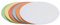 FRANKEN Moderationskarten Oval, 190 x 110 mm, 500 Stück, farblich sortiert, UMZ 1119 99